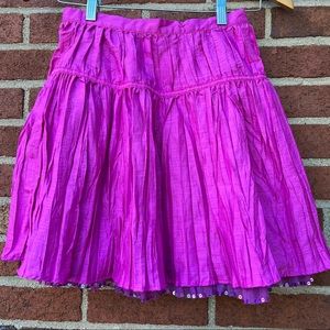 American Girl FOR GIRLS Crinkle Skirt Sequin Trim Pink Size 12 NWT